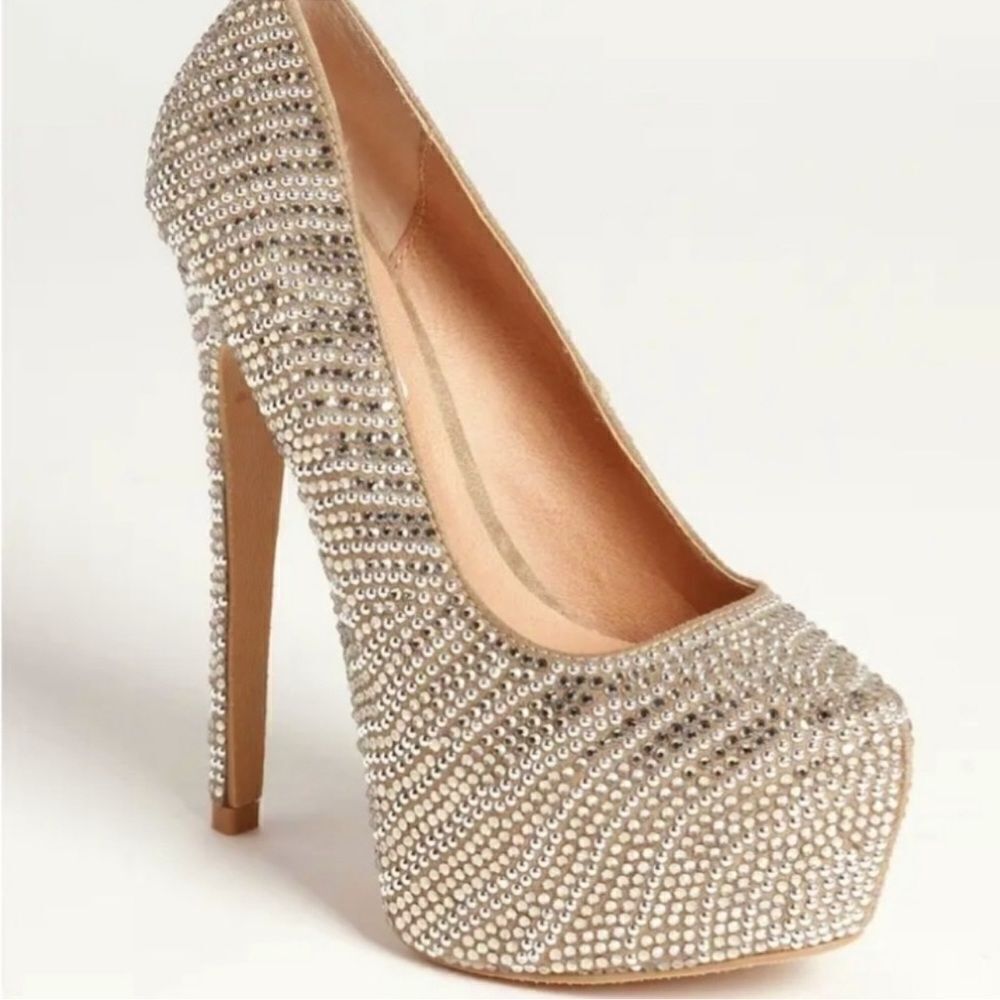 LUXE by JUSTFAB Platform sparkly stilettos size 8.  B56‎